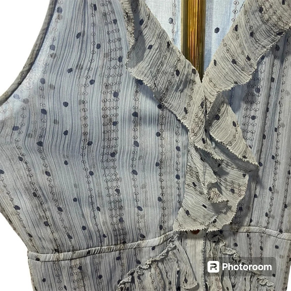 SUNDANCE ~ Belle Courant Cupro Tiered Ruffle Sleeveless Maxi/Midi Length Dress - Picture 4 of 12